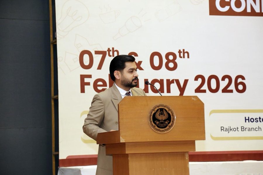 Durgesh Chavda at the ICAI GST and Indirect Taxes Conference, Rajkot, February 2025